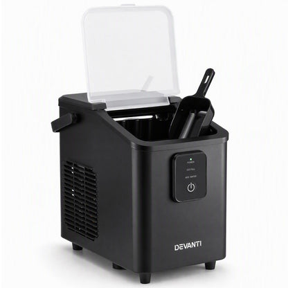 Devanti 12kg Portable Bullet Ice Maker - Black - view 12