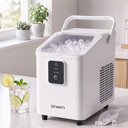 Devanti 12kg Portable Bullet Ice Maker - White