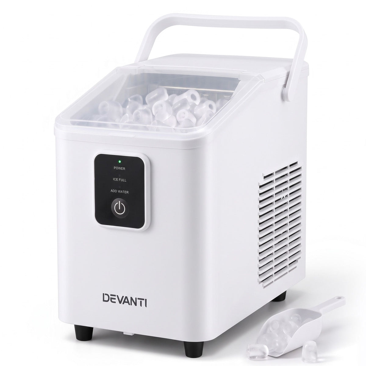 Devanti 12kg Portable Bullet Ice Maker - White - view 2