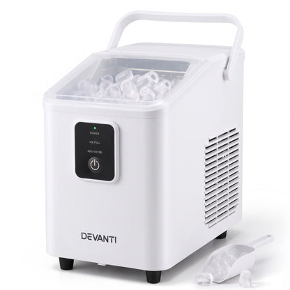 Devanti 12kg Portable Bullet Ice Maker - White - view 2