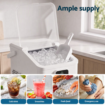Devanti 12kg Portable Bullet Ice Maker - White - view 9