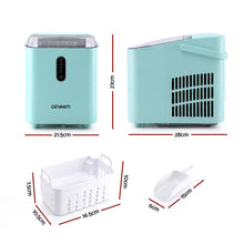 Devanti 12kg Portable Ice Maker, 2 Ice Sizes - Green - view 2