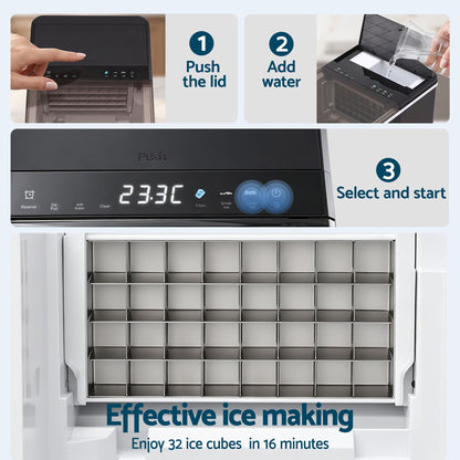 Devanti 23kg Square Cube Ice Maker - 3.6L Basket - view 8