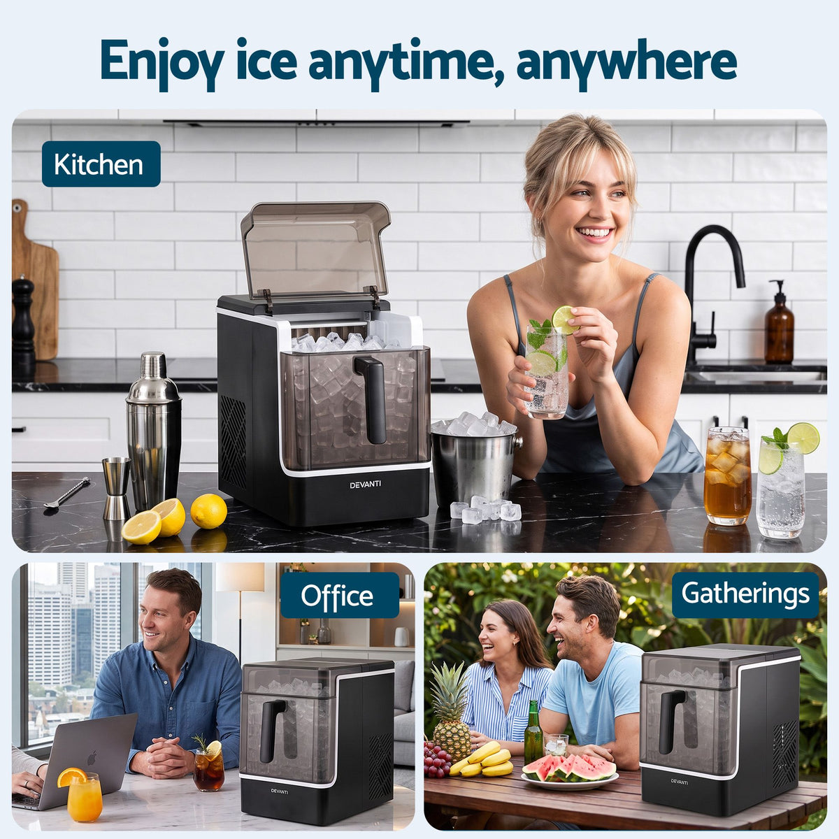 Devanti 23kg Square Cube Ice Maker - 3.6L Basket - view 12