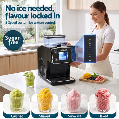 Devanti Snowflake Ice Maker 20kg Bingsu Black
