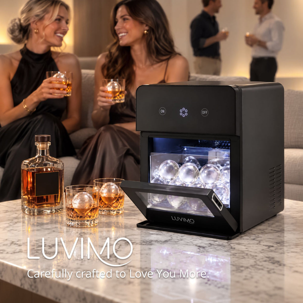 Luvimo sphere ice maker, 230W R290 countertop ice ball machine