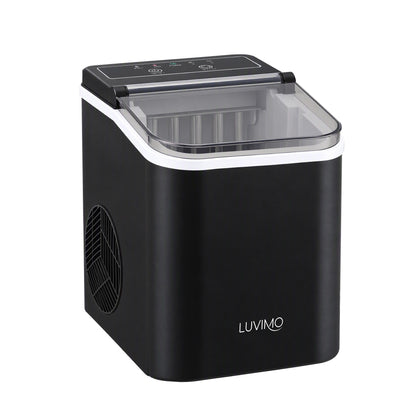 Luvimo bullet ice maker supplied with an ice scoop, black countertop machine