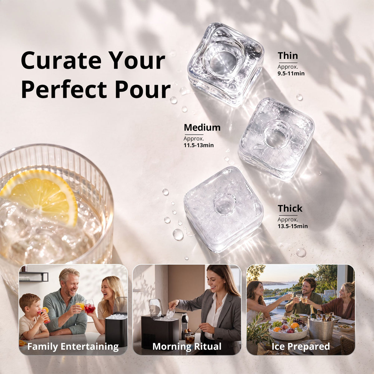 Luvimo 15kg ice maker with a bottom drain for easy emptying