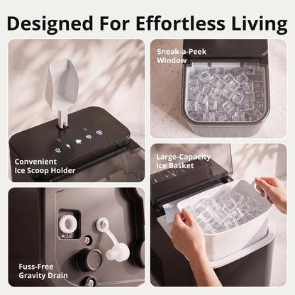 Luvimo 15kg ice maker, 23 by 31 by 32cm benchtop ice machine