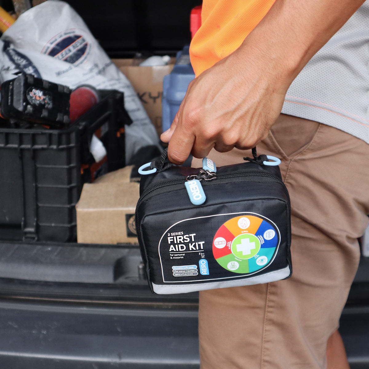 Portable 2 Series first aid kit for home, travel, outdoor and recreational use