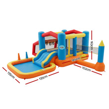 Keezi 8-in-1 Kids Inflatable Play Centre Bounce House Slide Ball Pit Basketball Football Volleyball