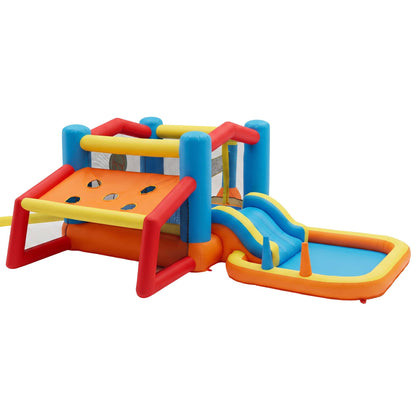Keezi 8-in-1 Kids Inflatable Play Centre Bounce House Slide Ball Pit Basketball Football Volleyball