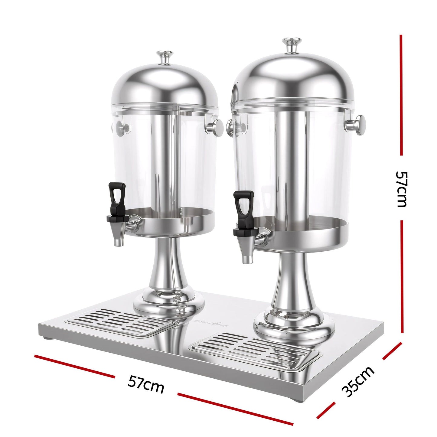 5-Star Chef 16L Dual Tank Beverage Dispenser with Ice Tubes