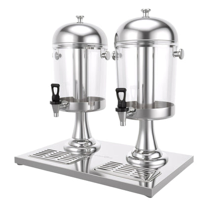 5-Star Chef 16L Dual Tank Beverage Dispenser with Ice Tubes