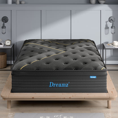 Dreamz Spring Mattress Bamboo Euro Top Queen