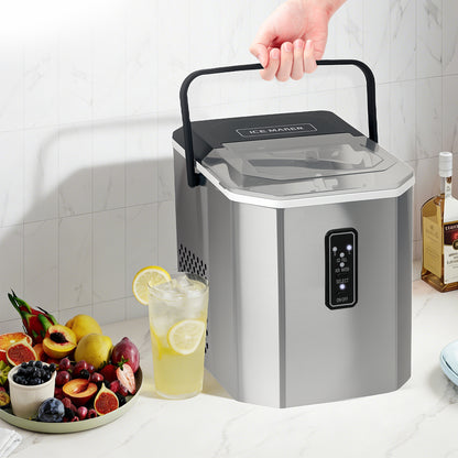 Spector Portable Ice Maker 12kg Countertop Bullet Ice Machine Silver