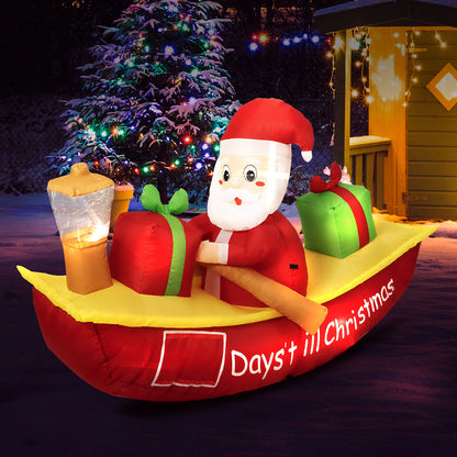 Santaco Christmas Inflatable Santa Claus 2.1m LED Outdoor Decoration