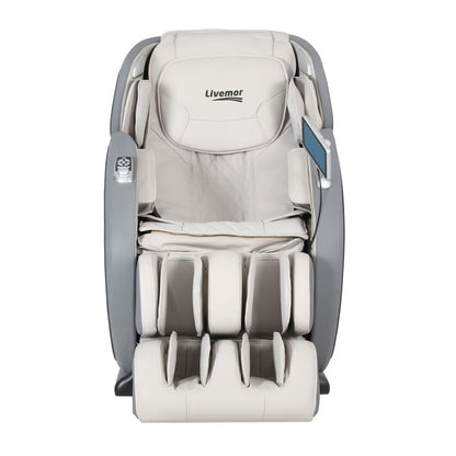Livemor 4D Massage Chair SL-Track Zero Gravity 12 Programs 26 Airbags Bluetooth Grey