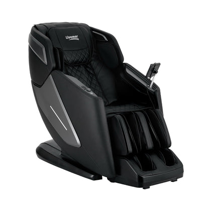 Livemor Reily 4D Massage Chair 135cm SL-Track Dual Roller Zero Gravity - Black
