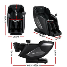 Livemor Reily 4D Massage Chair 135cm SL-Track Dual Roller Zero Gravity - Black