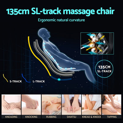 ROWA Massage Chair 135cm White Grey