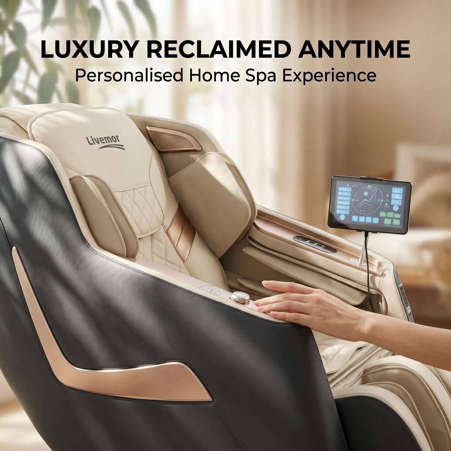 Livemor Opal 3D Massage Chair SL-Track Zero Gravity - Grey