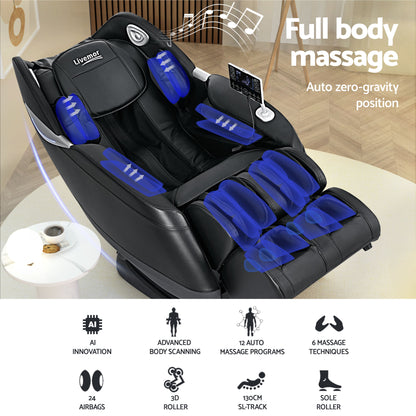 Livemor Flynn 3D Massage Chair SL-Track Zero Gravity - Black