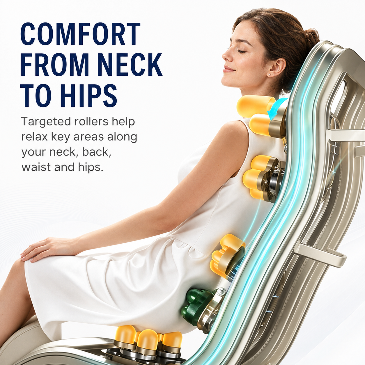 Livemor Brisa Massage Chair Zero Gravity 10-Roller - Grey