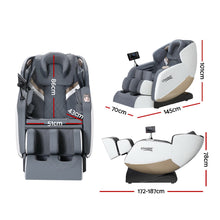 Livemor Beryl Massage Chair Zero Gravity 22 Airbags AI Voice Control Bluetooth Grey