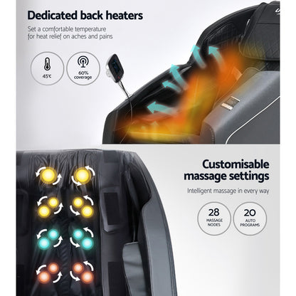Vedriti Electric Massage Chair Zero Gravity 9 Modes 6 Techniques Bluetooth Full Body