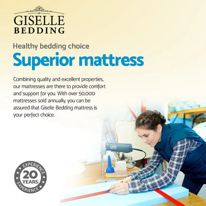Giselle Bedding 32cm Mattress Euro Top Double - Stacks Warehouse