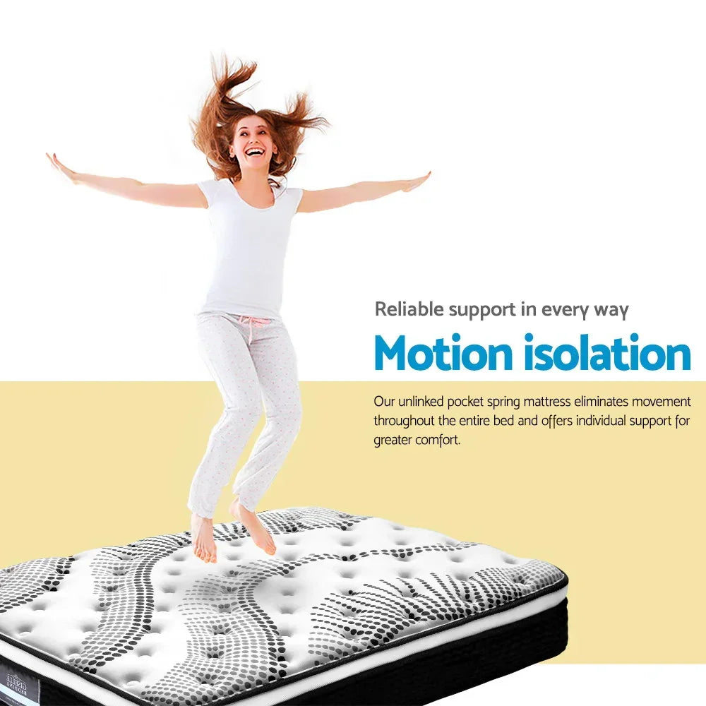 Giselle Bedding 32cm Mattress Euro Top Queen - Stacks Warehouse