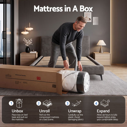 Giselle Como 32cm Euro Top Single Mattress - 5 Zone - view 9