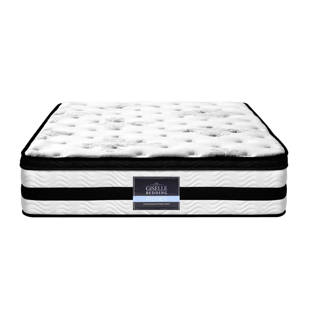 Giselle Bedding 34cm Mattress Euro Top Pocket Spring Single - Stacks Warehouse