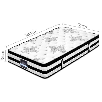 Giselle Algarve 34cm Euro Top Single Mattress - 5 Zone - view 3
