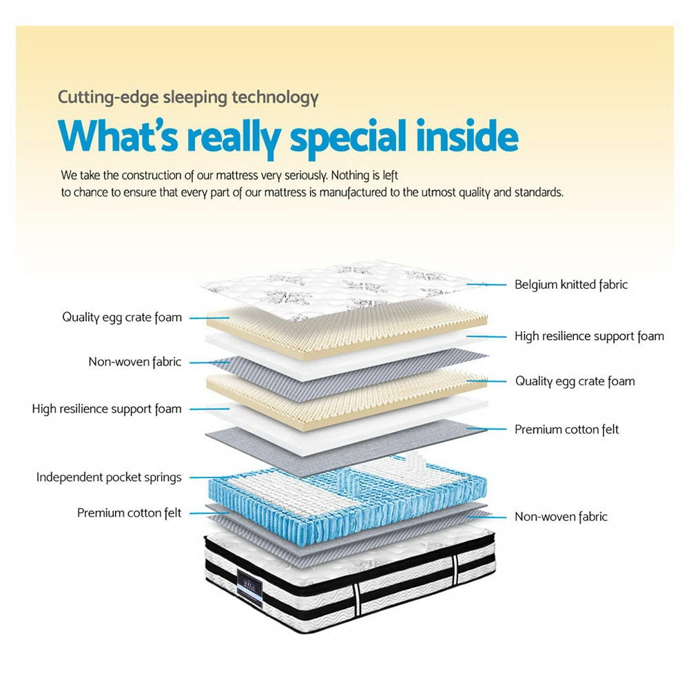 Giselle Algarve 34cm Euro Top Single Mattress - 5 Zone - view 7