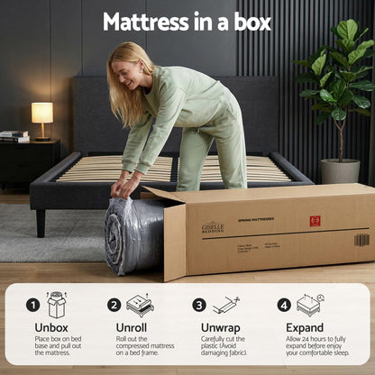 Giselle Bedding TITAN 34cm Hybrid Pocket Spring Mattress | Queen