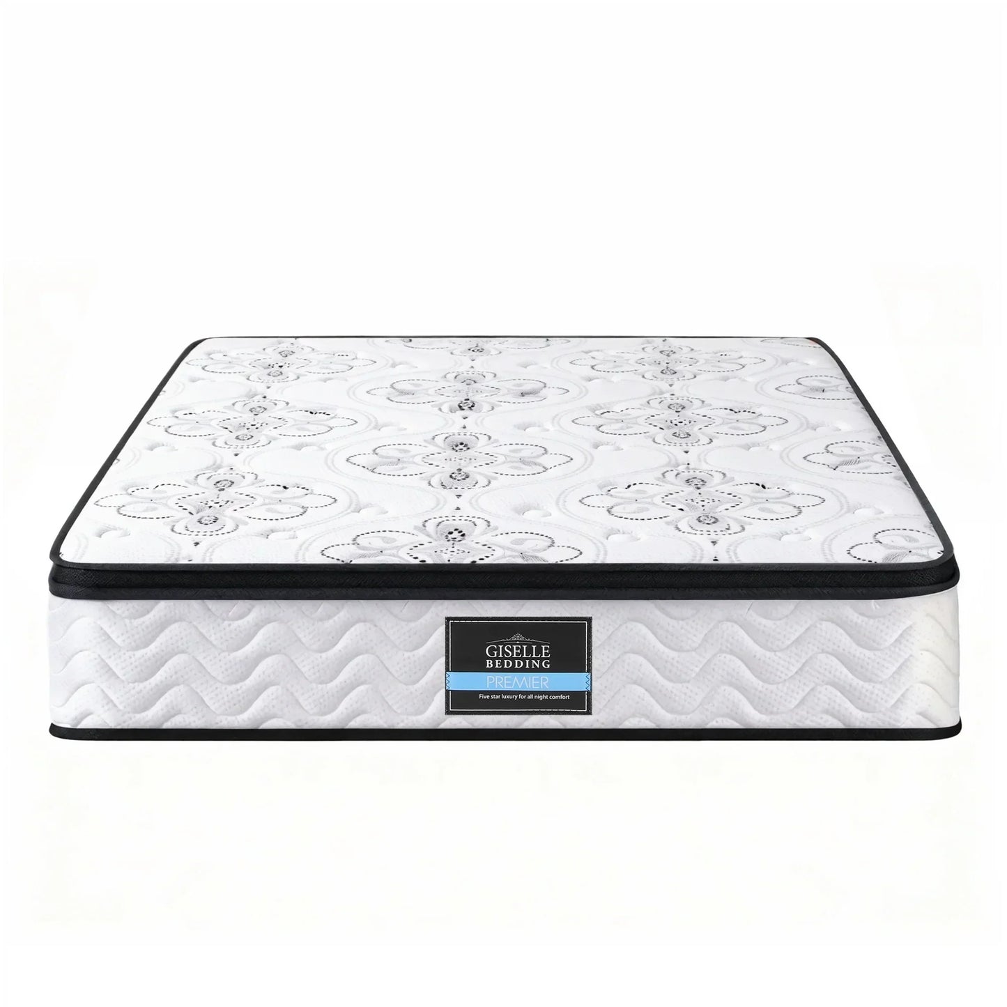 Giselle Bedding queen mattress with floral pattern, premium comfort, available at Stacks Warehouse AU
