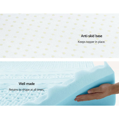 Giselle Bedding Queen Mattress Topper, 8cm 11-Zone Memory Foam