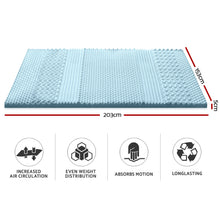 Giselle Bedding Queen Mattress Topper, 5cm 7-Zone Memory Foam