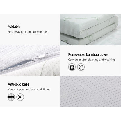 Giselle Bedding Queen Mattress Topper, 10cm Cool Gel Memory Foam