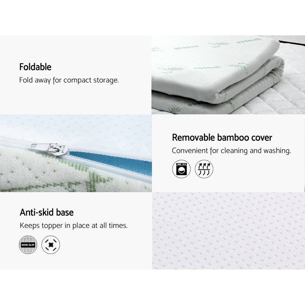 Giselle Bedding Queen Mattress Topper, 5cm Cool Gel Memory Foam