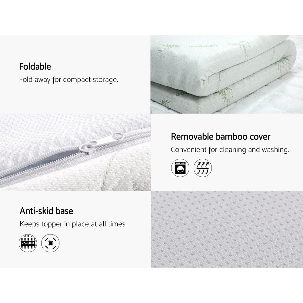 Giselle Bedding Queen Mattress Topper, 8cm Cool Gel Memory Foam