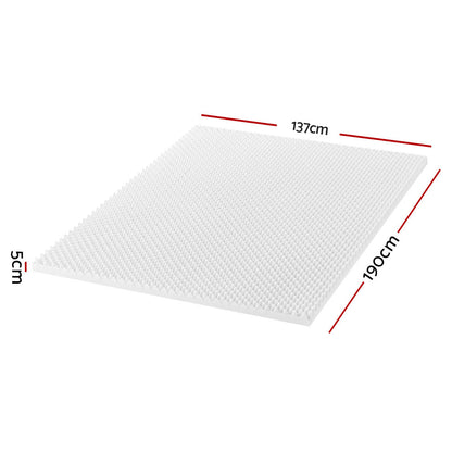 Giselle Bedding Double Mattress Topper, 5cm Egg Crate Foam