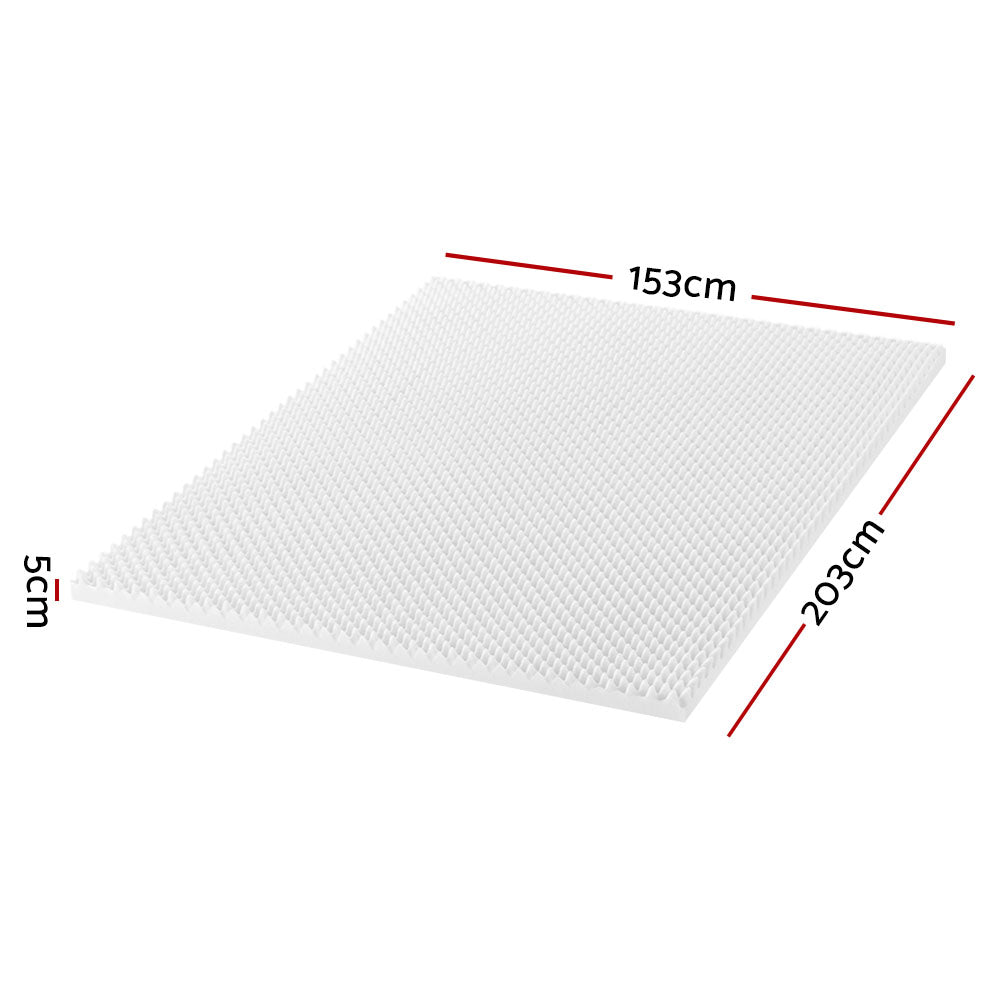 Giselle Bedding Queen Mattress Topper, 5cm Egg Crate Foam