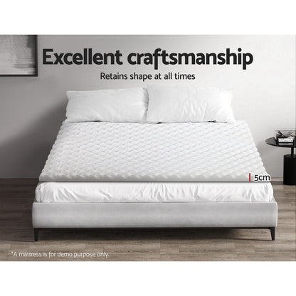 Giselle Bedding Queen Mattress Topper, 5cm Egg Crate Foam