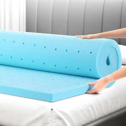 Giselle Bedding Double Mattress Topper, 5cm Ventilated Gel Memory Foam