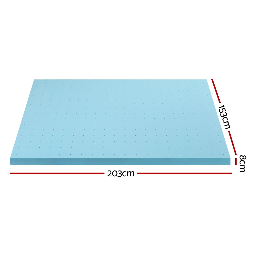 Giselle Bedding Queen Mattress Topper, 8cm Ventilated Gel Memory Foam