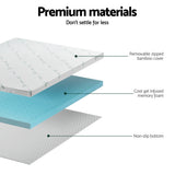 Giselle Bedding Queen Mattress Topper, 8cm Ventilated Gel Memory Foam