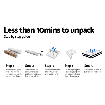 Giselle Bedding 30cm Mattress Medium Firm Double - Stacks Warehouse